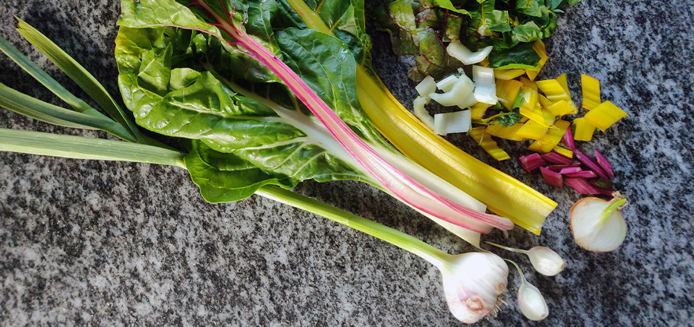 ingredienti ceci coste borragine